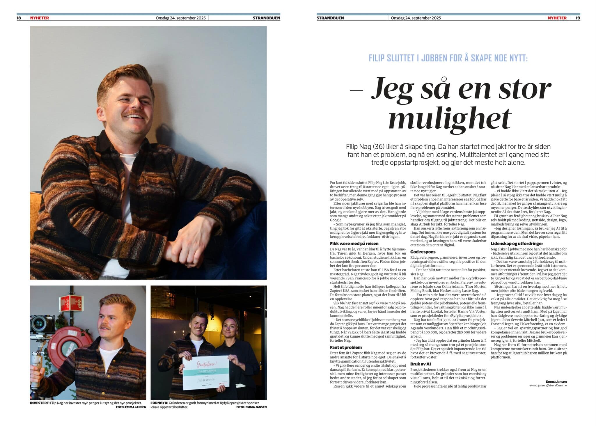 Jegerhub har fått 350 000 kr i støtte 🚀